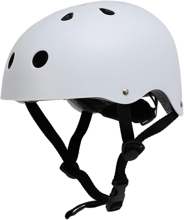 White Kids & Teens Helmet – For Cycling, Skating, and More