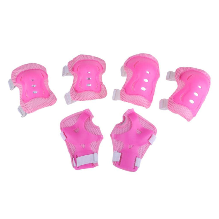 6-Piece Pink Kids Protective Gear Set – Knee Pads, Elbow Pads & Wrist Guards for Safe Cycling, Skating & Biking Adventures