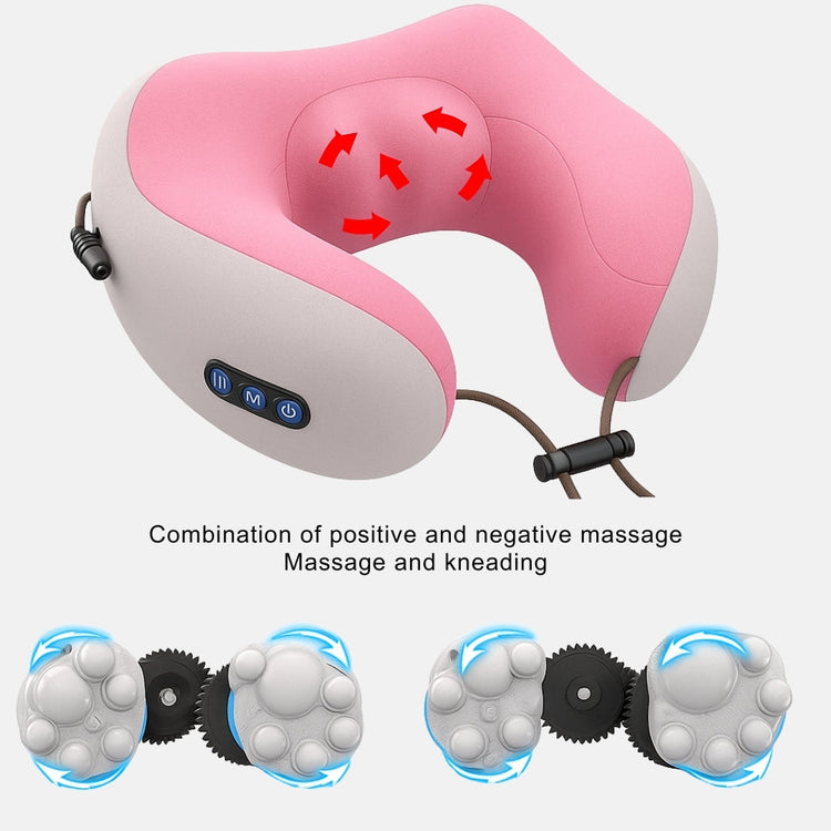 U-Shaped Neck Massager Pillow with Heat, Memory Foam Support, Rechargeable Neck and Shoulder Massager for Pain Relief and Relaxation