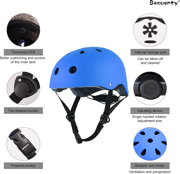 Blue Helmet for Kids & Teens – Safety for Cycling, Skating & More