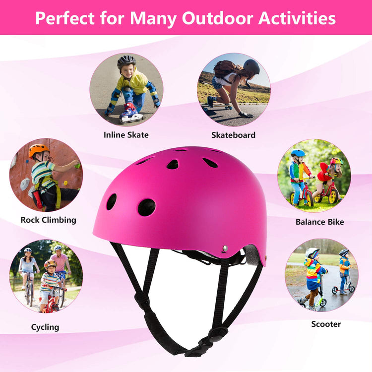 Pink Kids & Teens Helmet – For Cycling, Skating, and More
