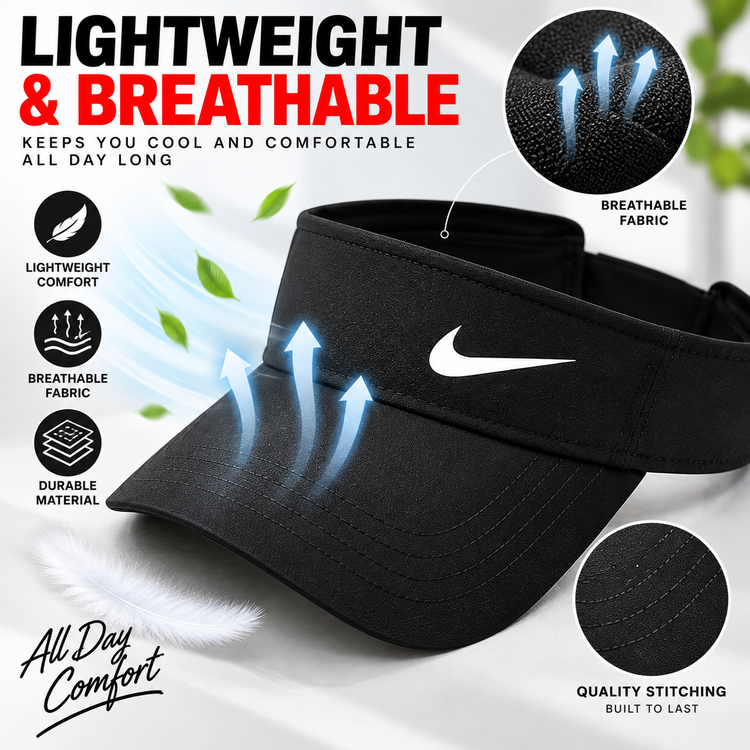 Sports Sun Visor Cap Adjustable Lightweight Running Golf Tennis Outdoor Unisex
