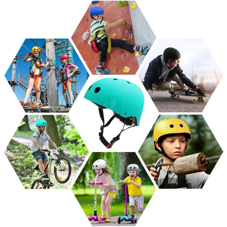Green Kids & Teens Helmet – For Cycling, Skating, and More
