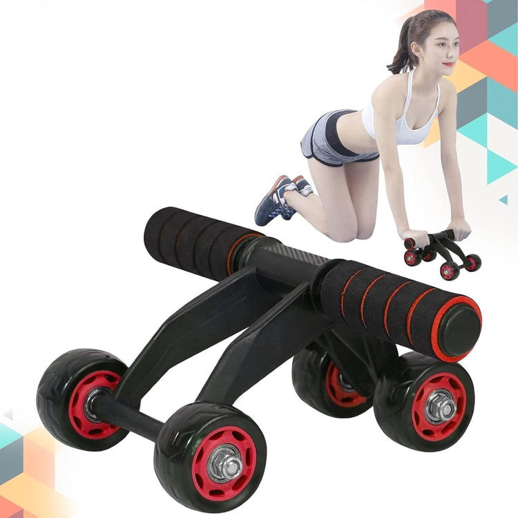 4-Wheel Ab Roller – Core Strength & Stability Trainer