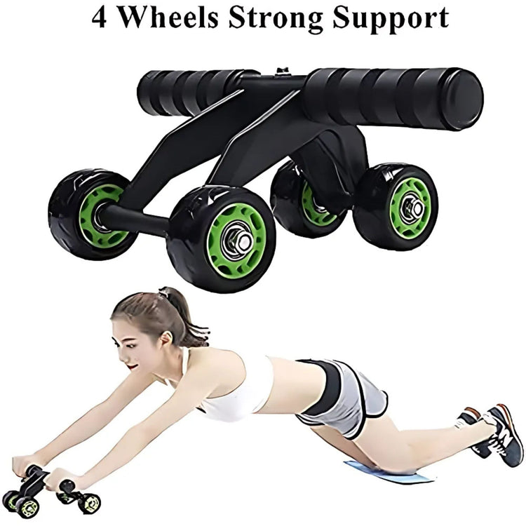 4-Wheel Ab Roller – Core Strength & Stability Trainer