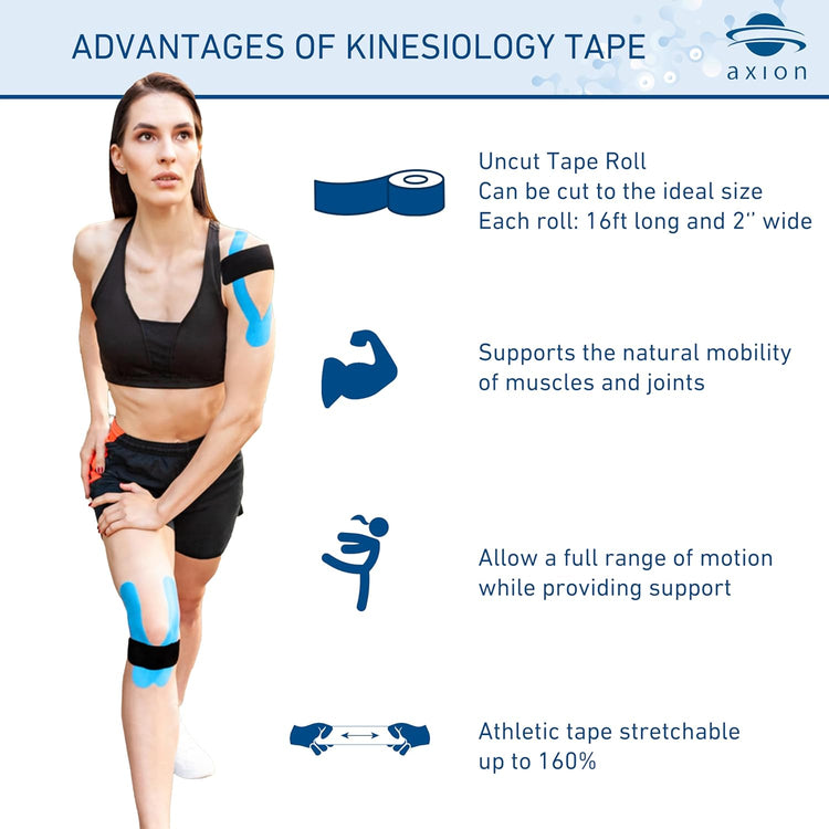 5M Size Kinesiology Tape Athletic Elastoplast Sport Recovery Strapping Gym Blue Colour