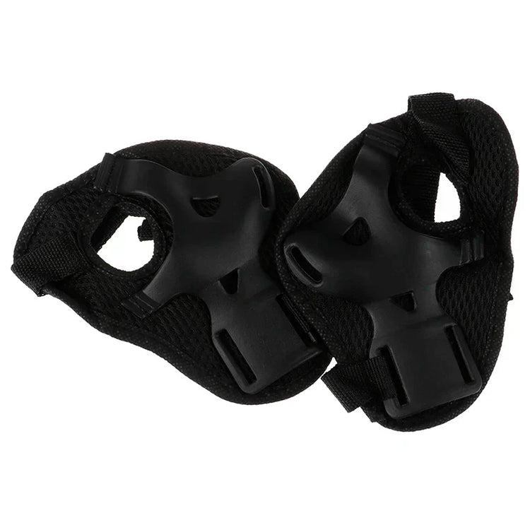 6-Piece Black Kids Protective Gear Set – Knee Pads, Elbow Pads & Wrist Guards for Safe Cycling, Skating & Biking Adventures