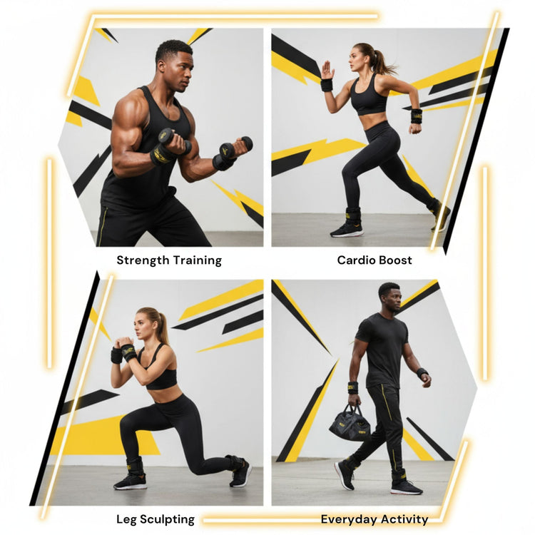 Adjustable Ankle Weights (500g x 2) – Light Resistance for Walking, Yoga & Fitness
