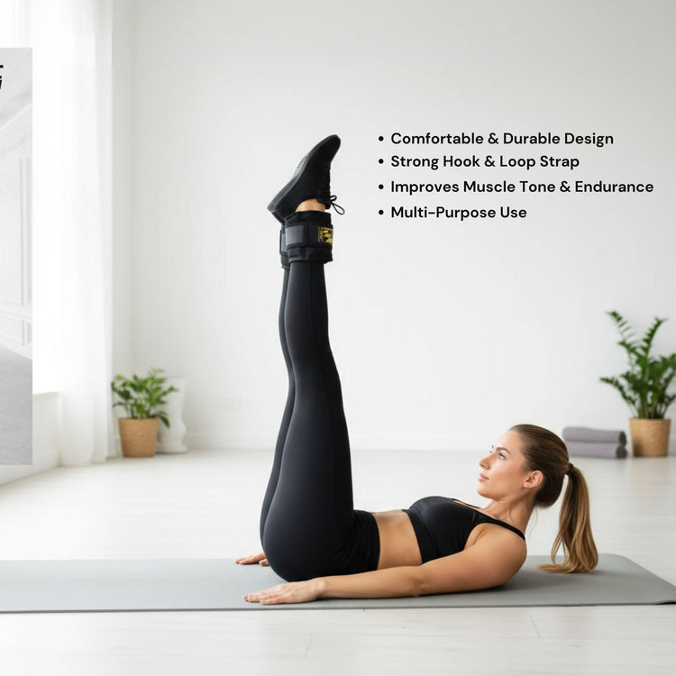 Adjustable Ankle Weights (500g x 2) – Light Resistance for Walking, Yoga & Fitness