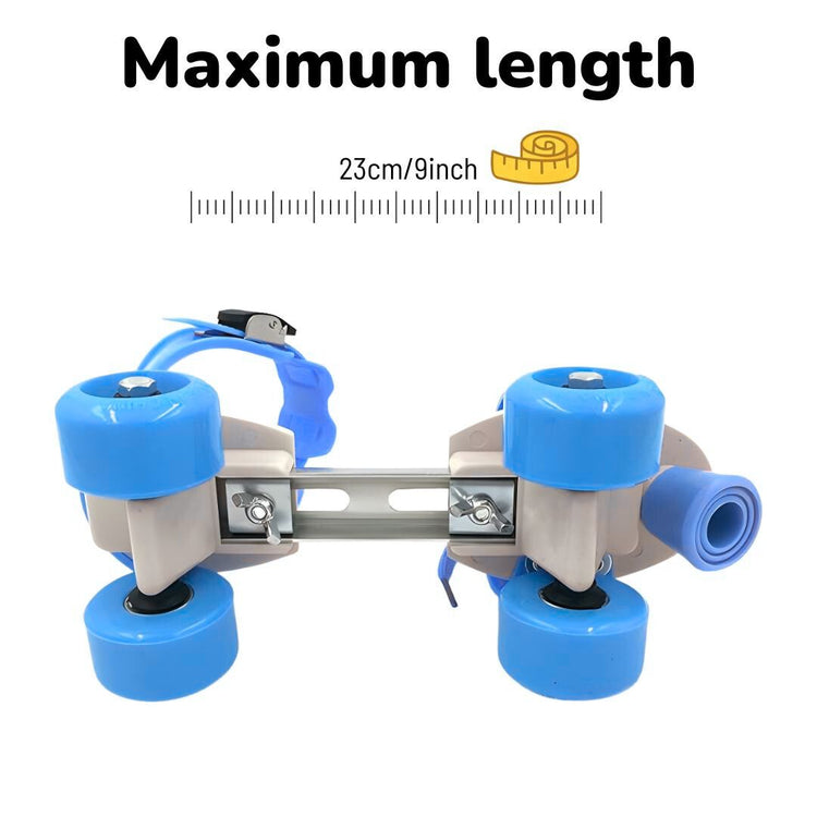 Adjustable Blue 4-Wheel Roller Skates for Kids – Perfect for Growing Skaters