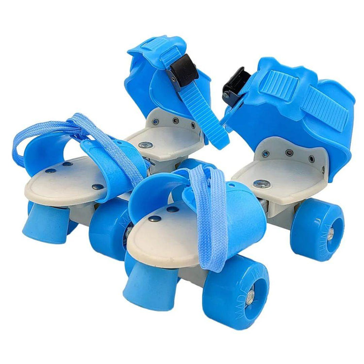 Adjustable Blue 4-Wheel Roller Skates for Kids – Perfect for Growing Skaters