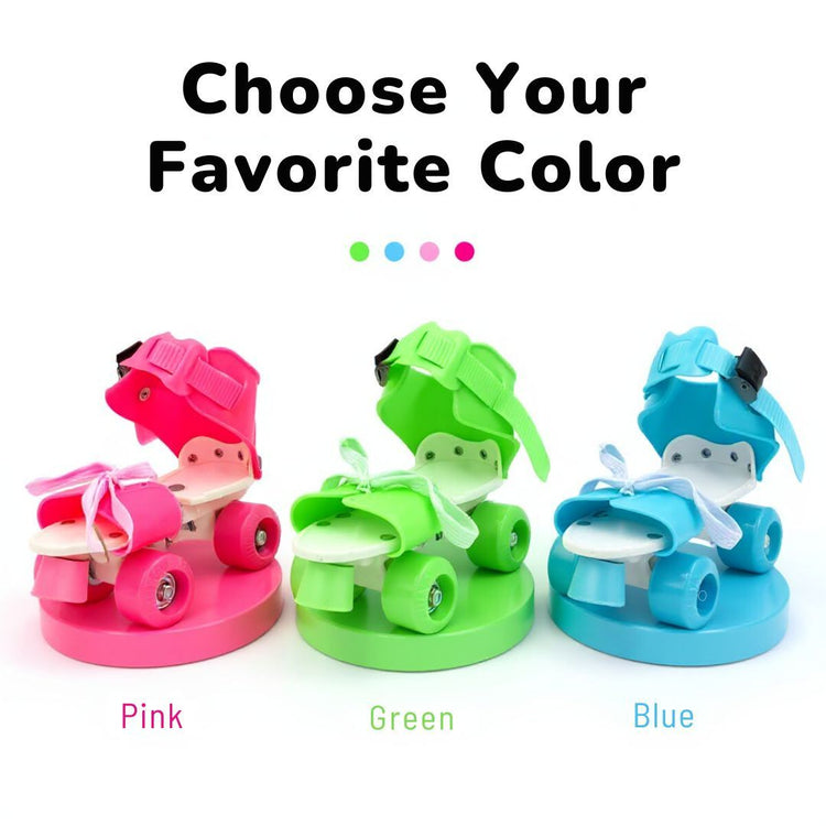 Adjustable Blue 4-Wheel Roller Skates for Kids – Perfect for Growing Skaters