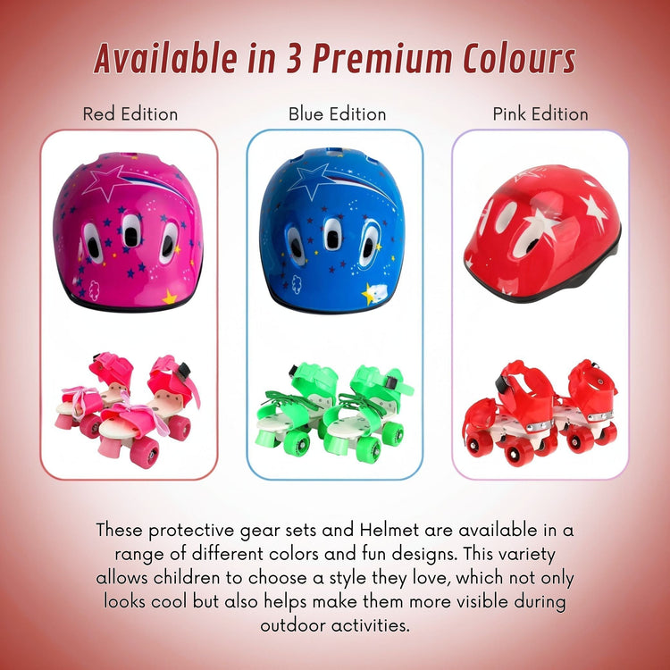Adjustable Helmet & Roller Skates Set (Safety + Skating Fun for Kids & Teens)