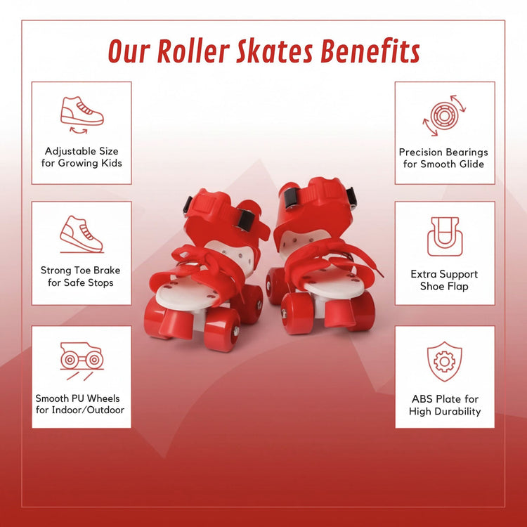 Adjustable Helmet & Roller Skates Set (Safety + Skating Fun for Kids & Teens)