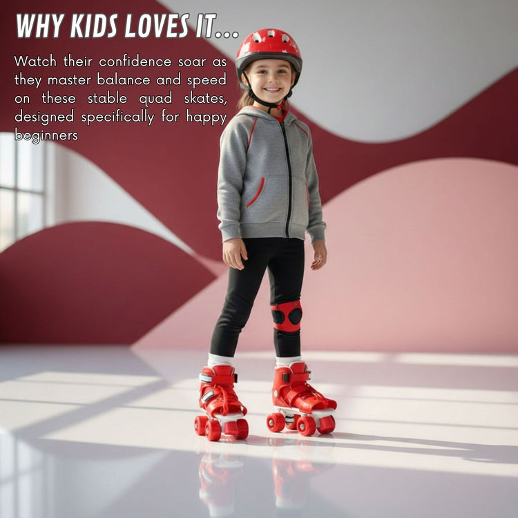 Adjustable Helmet & Roller Skates Set (Safety + Skating Fun for Kids & Teens)