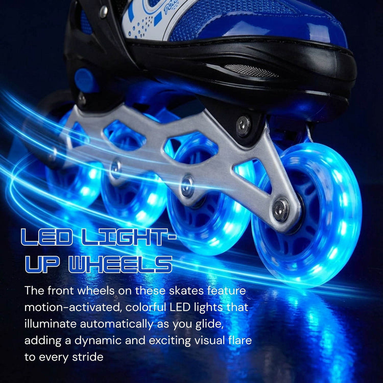 Adjustable Inline Skates for Kids – Sleek Blue Design