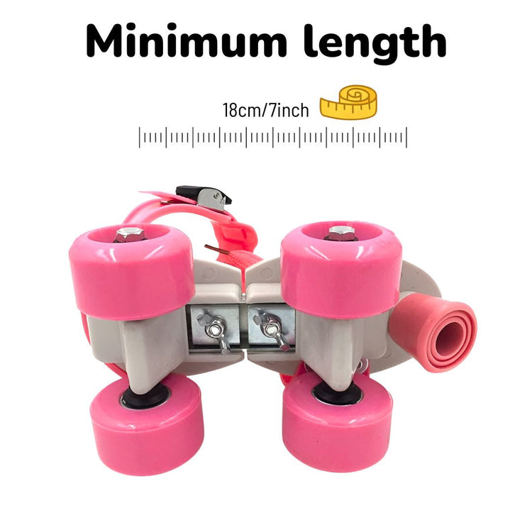Adjustable Pink 4-Wheel Roller Skates for Kids – Stylish, Safe & Built for Fun