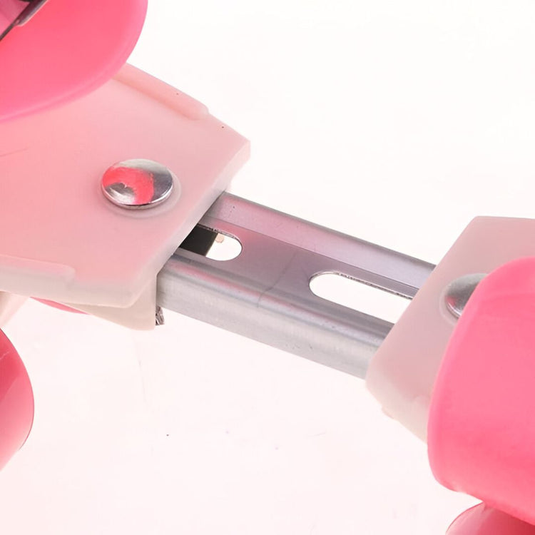 Adjustable Pink 4-Wheel Roller Skates for Kids – Stylish, Safe & Built for Fun