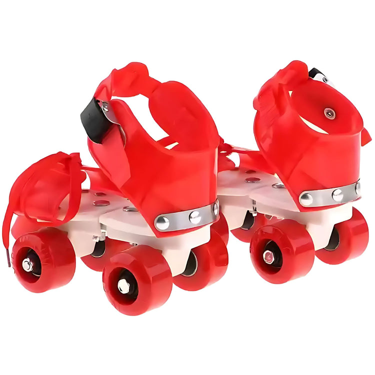Adjustable Red 4-Wheel Roller Skates for Kids – Bold, Durable & Fun