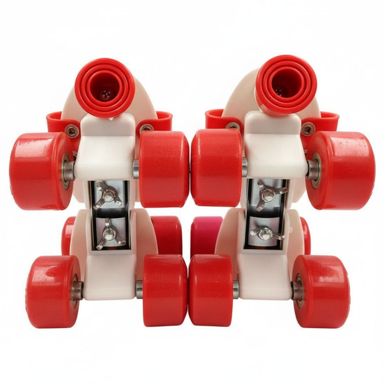 Adjustable Red 4-Wheel Roller Skates for Kids – Bold, Durable & Fun
