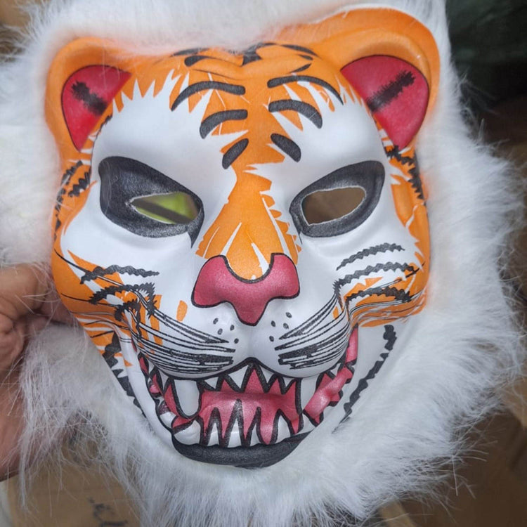 Avirons Tiger/Lion Cartoon Face Mask – Fun & Comfortable Reusable Mask for Kids & Adults