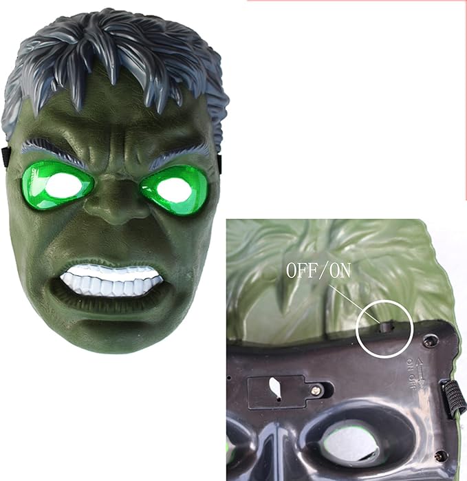 Children’s Hulk LED Mask – Light-Up Superhero Halloween