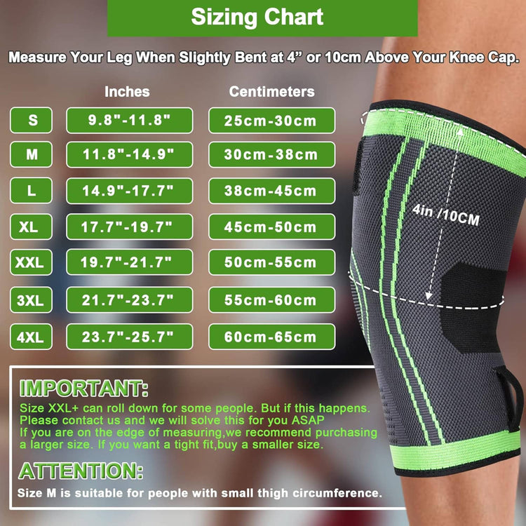 Compression Knee Support Brace for Sports & Pain Relief