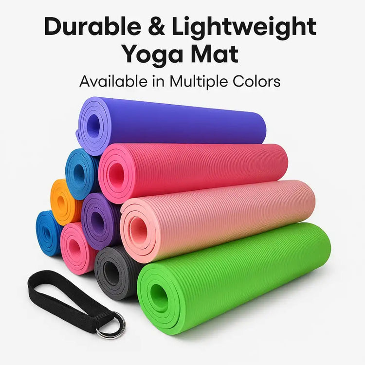 Durable & Lightweight Yoga Mat – Thick, Non-Slip Exercise Mat for Joint Support, Perfect for Home Practice