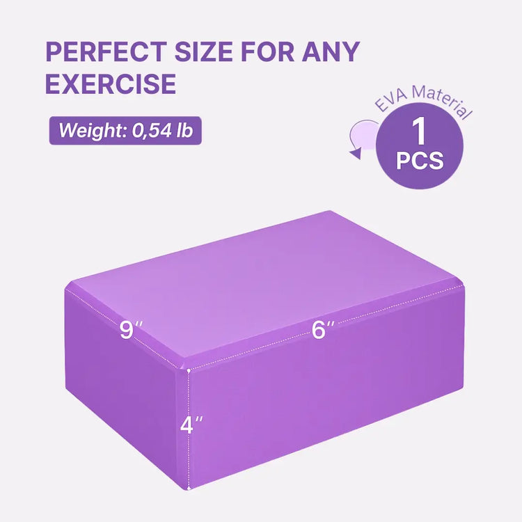 EVA Yoga Brick Lightweight Support Block for Flexibility & Balance