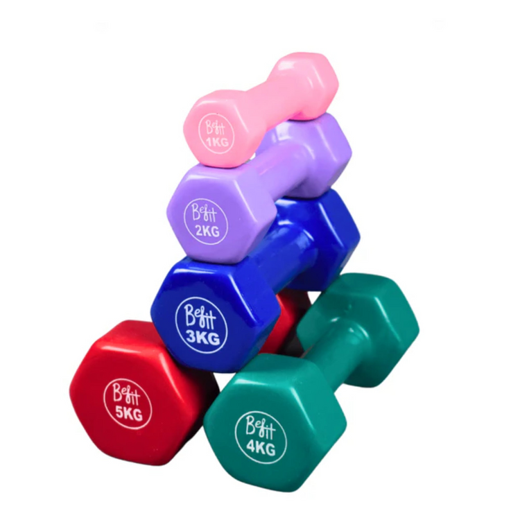 Fitness Combo (Stability Ball with Pump + Non-Slip Dumbbells)