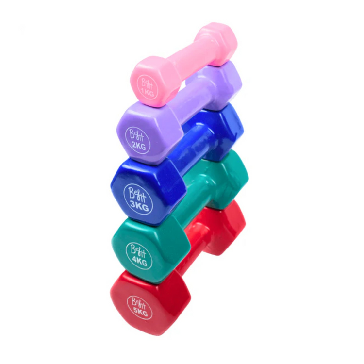 Fitness Combo (Stability Ball with Pump + Non-Slip Dumbbells)
