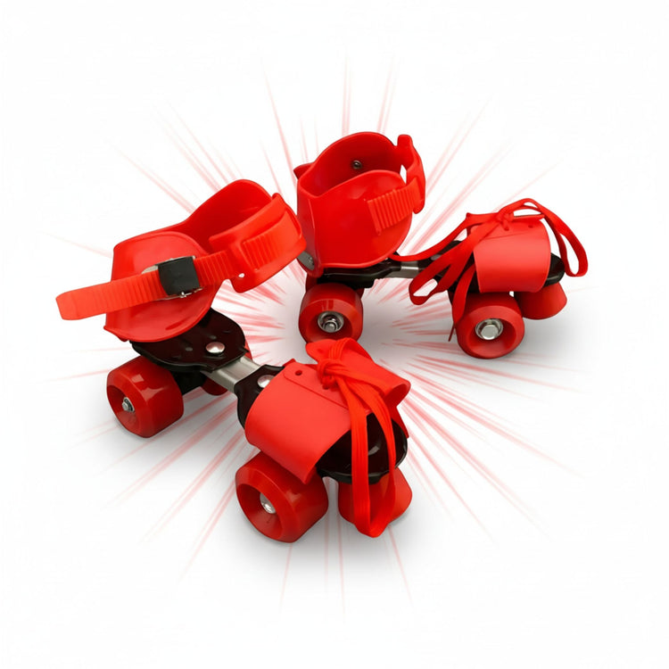 Lightweight Adjustable IML IME Four-Wheel Roller Skates – Red