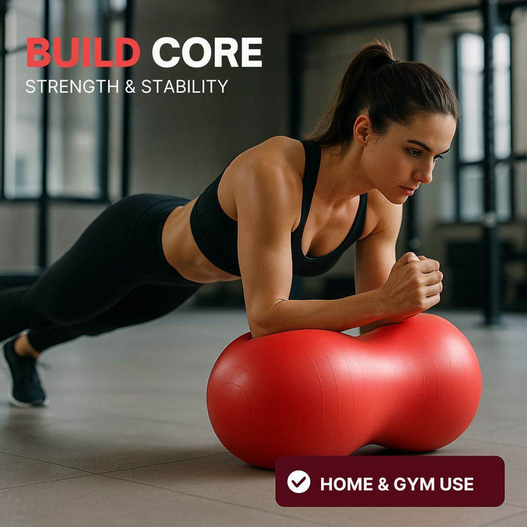 Peanut Shape Anti-Burst Yoga Exercise Ball – Gym, Pregnancy, Birthing, and Physical Therapy Fitness Tool