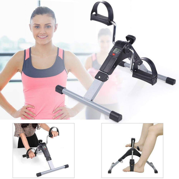 Portable Folding Pedal Exerciser for Arms & Legs – Under Desk Mini Bike