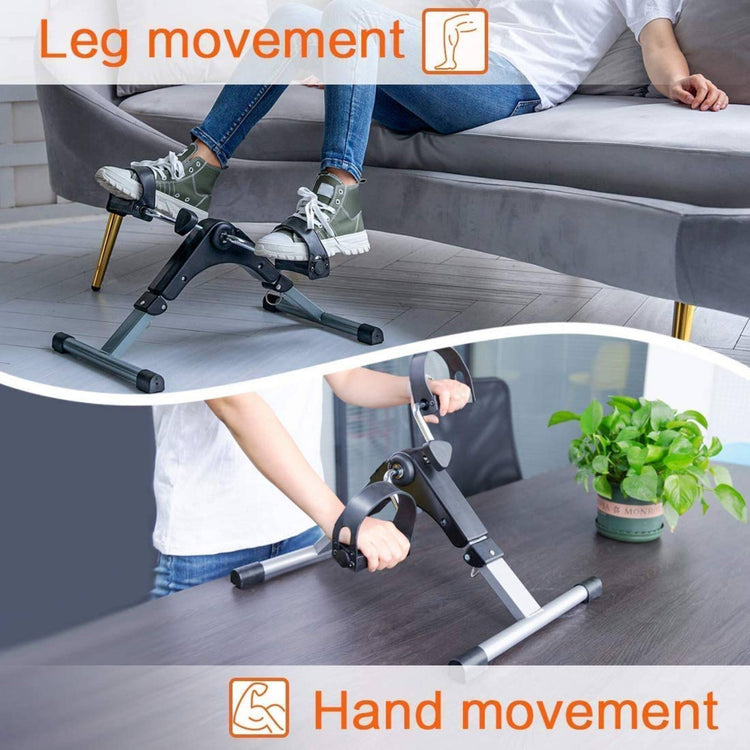 Portable Folding Pedal Exerciser for Arms & Legs – Under Desk Mini Bike