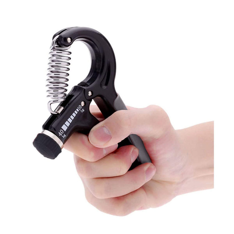 PowerGrip 5–60kg – Adjustable Hand Strengthener (Black/Grey)