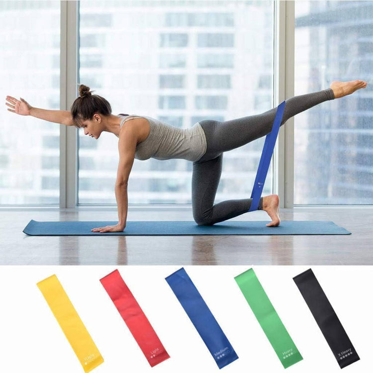 SKY-TOUCH 5PCS Resistance Bands Set – 6 Levels of Adjustable Latex Bands for Strength Training, Yoga, CrossFit & Fitness Workouts