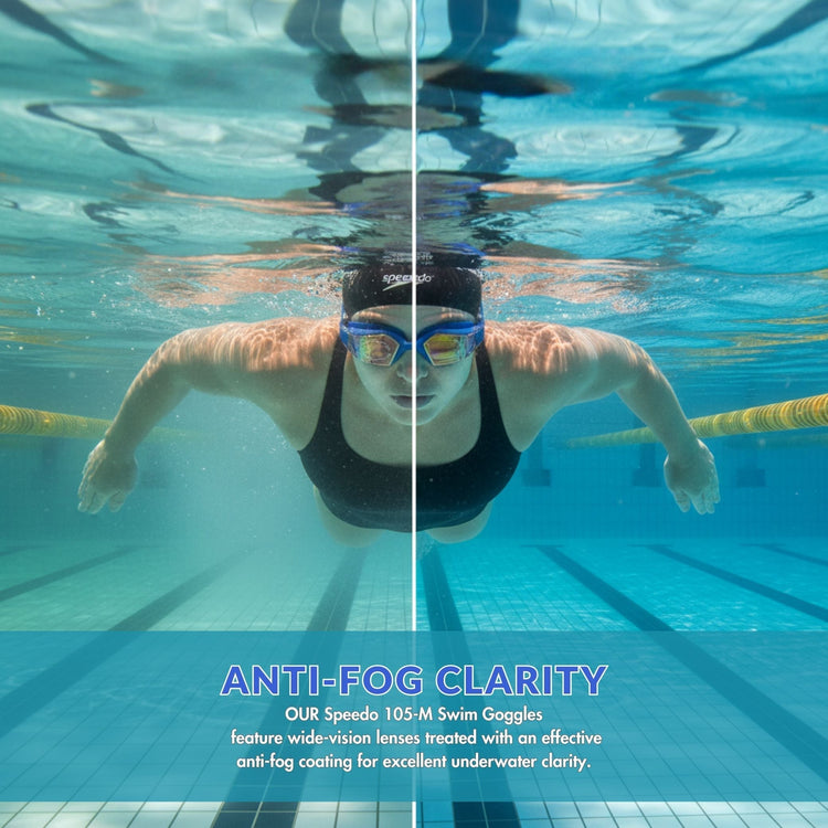 Speedo 105-M Swim Goggles – Anti-Fog, UV Protection, Comfortable Fit