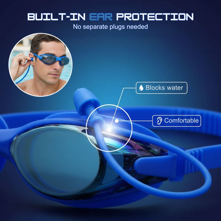 Speedo Anti-Glare Swimming Goggles with Ear Plugs – Leakproof & UV Protected