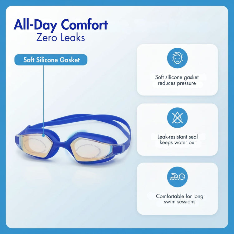 Speedo Professional Swim Goggles – Adjustable Strap & Clear Vision