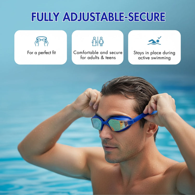 Speedo Professional Swim Goggles – Adjustable Strap & Clear Vision