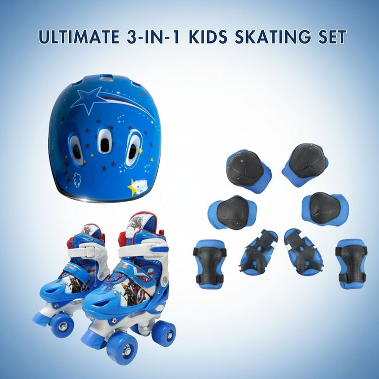 Ultimate Kids Skating Set ( Spiderman Skates, Helmet & Safety Pads)
