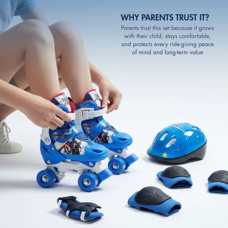 Ultimate Kids Skating Set ( Spiderman Skates, Helmet & Safety Pads)