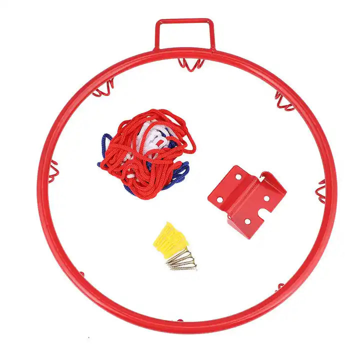 Wall-Mounted Basketball Hoop with Professional Rim and Net