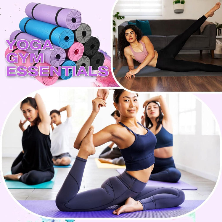 Yoga Essentials Set (Mat, Wheel & Brick for Balance & Flexibility)