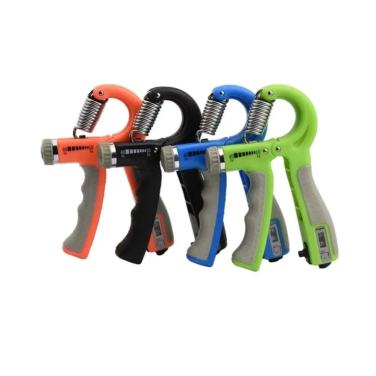 Adjustable Heavy Gripper Hand Exerciser with Counter (10-60Kg) – Blue & Grey