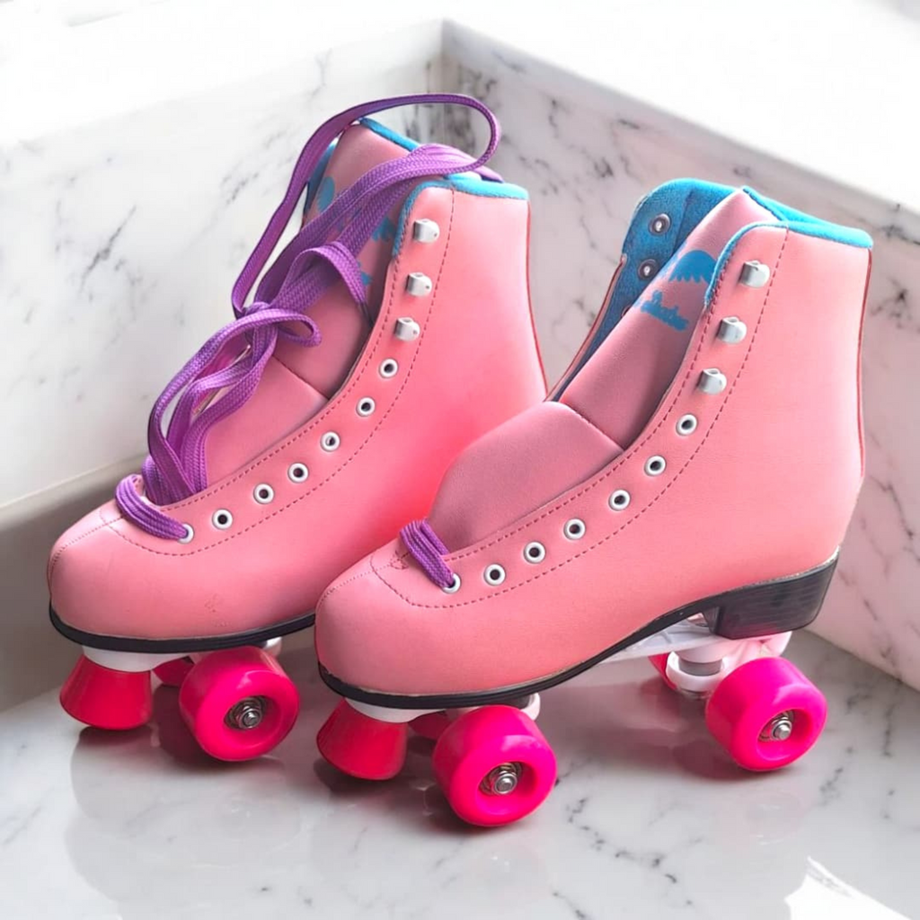 Adjustable Double Row Roller Skates – For Adults & Kids | 4-Wheel Skating Shoes