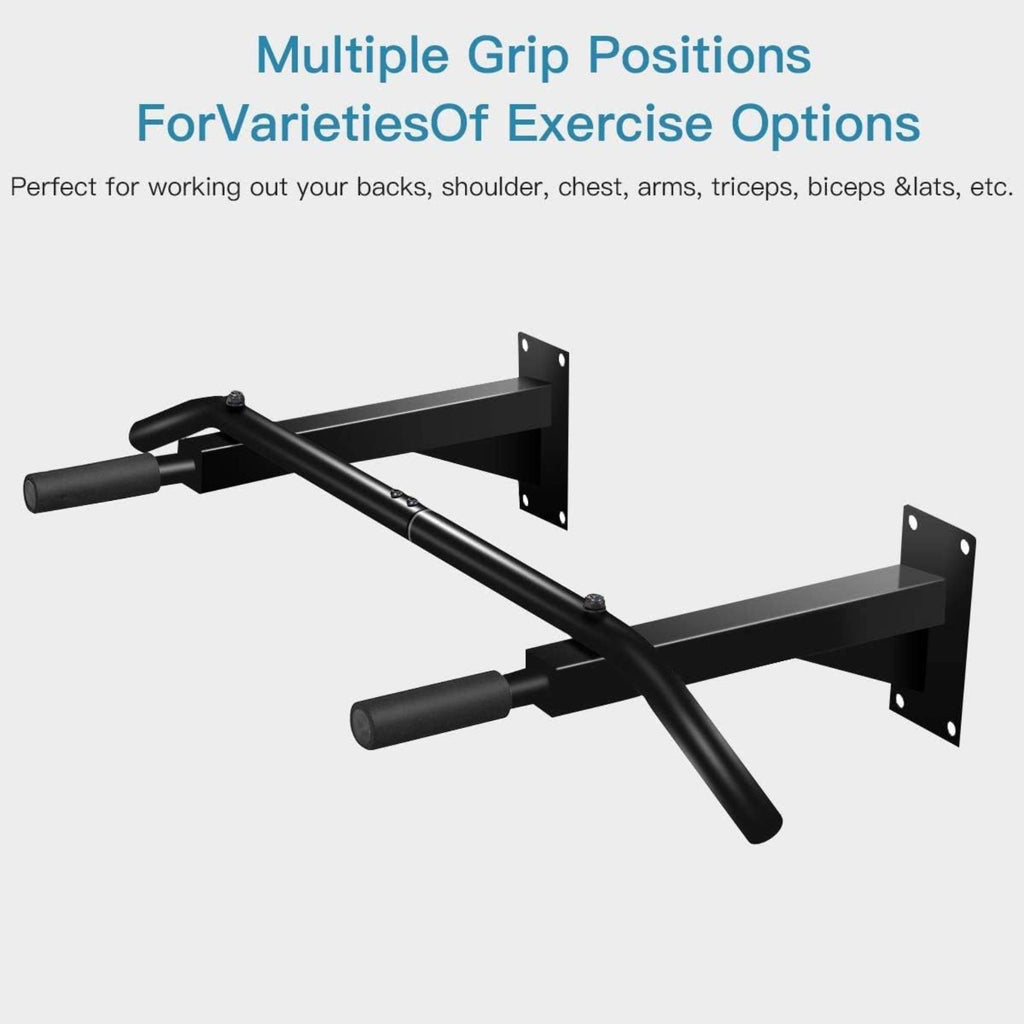 Wall Mounted Pull-Up Bar – Multi-Grip Chin-Up Station for Home Workouts