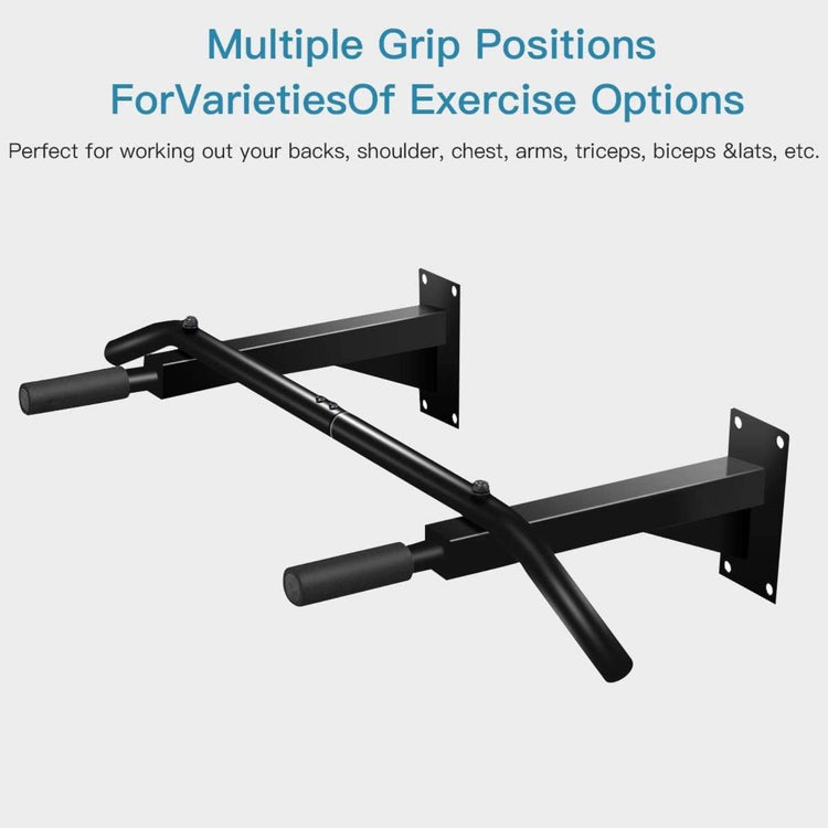 Wall Mounted Pull-Up Bar – Multi-Grip Chin-Up Station for Home Workouts