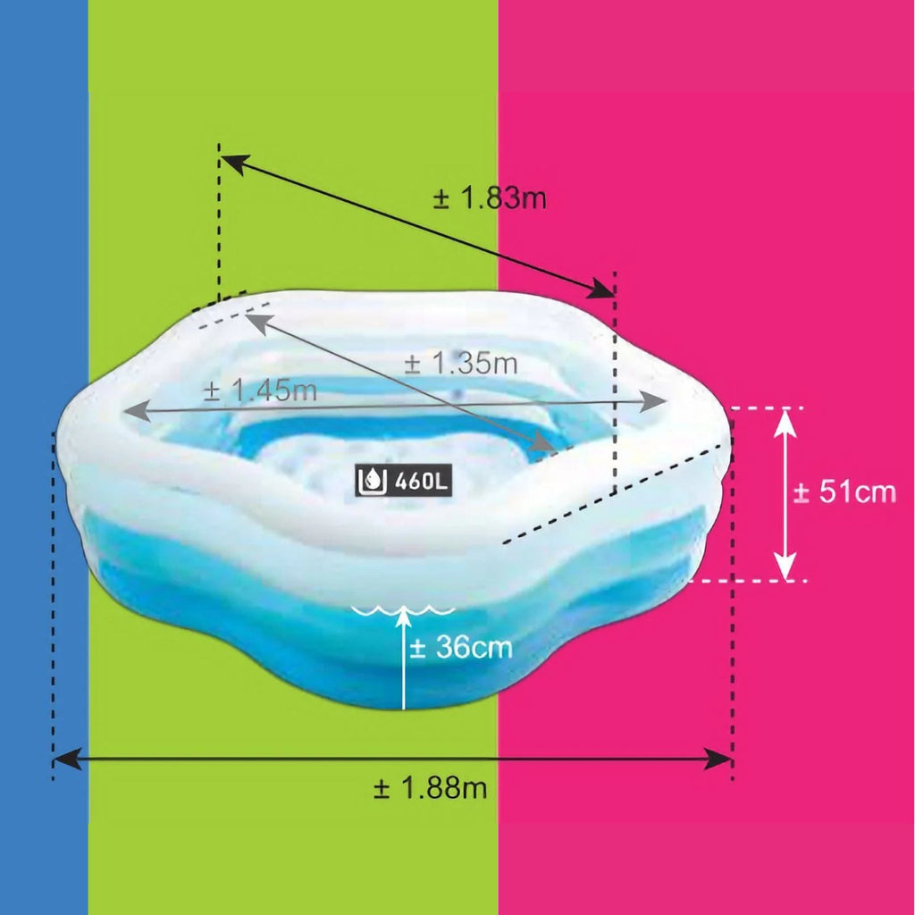 Intex Summer Pentagonal Pool – 73" x 71" x 21" – Model 56495